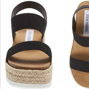 Steve Madden black espadrille sandals
